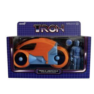 Disney Parks Super7 ReAction Figure Tron Lightcycle Orange Exclusive Retro 3.75"